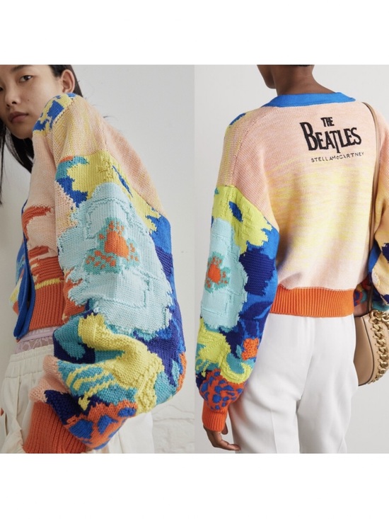 Stella McCartney Sweaters - NWOT STELLA MCCARTNEY The Beatles Get Back Cropped Intarsia Cardigan $1,395 M